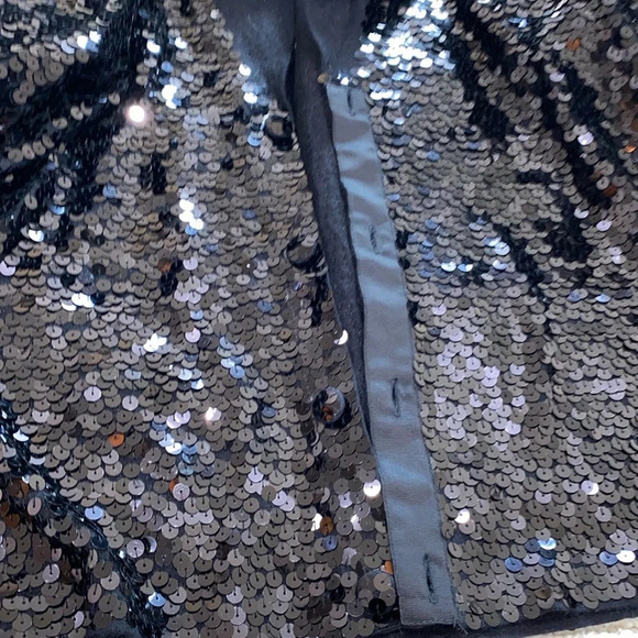 Jack B Quick Holiday black sequin jacket size large - Picture 5 of 7